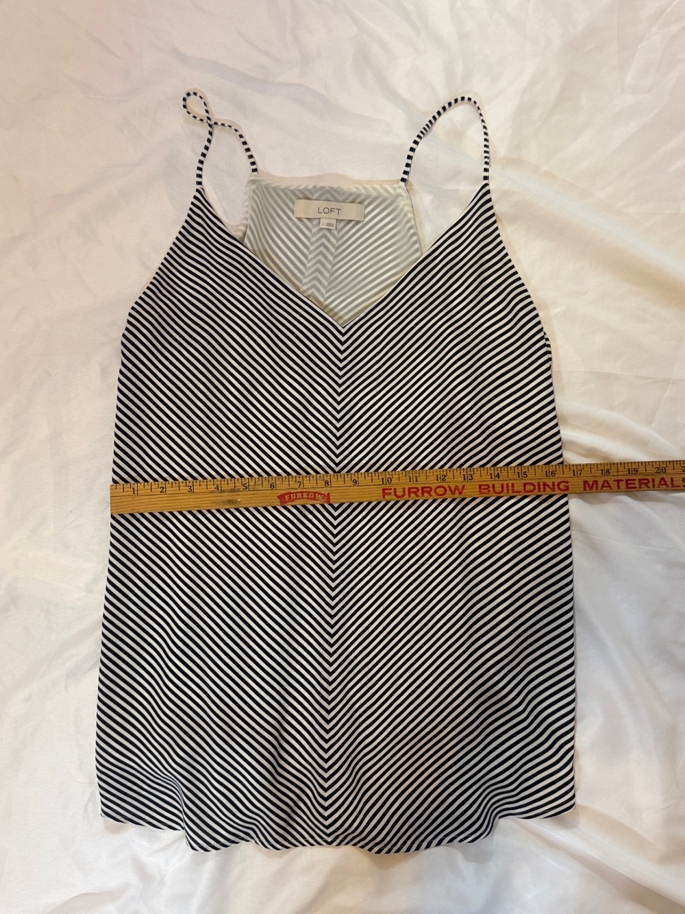 Women’s Black & White Striped V-Neck Cami Top - Picture 4 of 6
